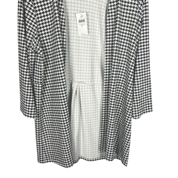 J Jill Womens‎ Wearever Top Open Cardigan Houndstooth Career Size Medium Petite - Picture 3 of 8